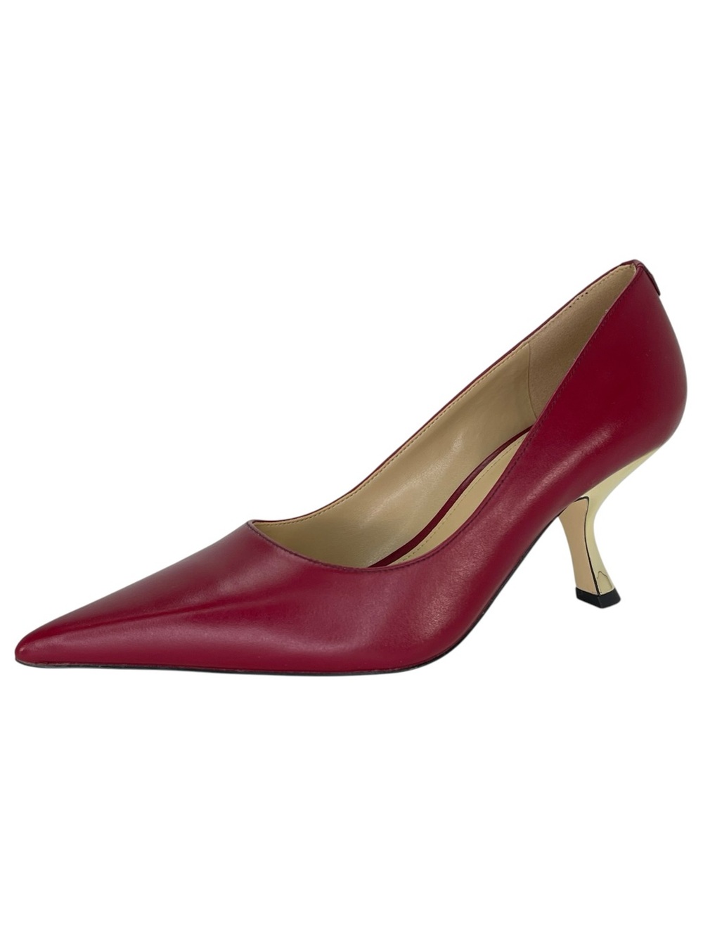 Michael Kors Luna Dark Red Leather Womens Heels Size 8M - Picture 2 of 11